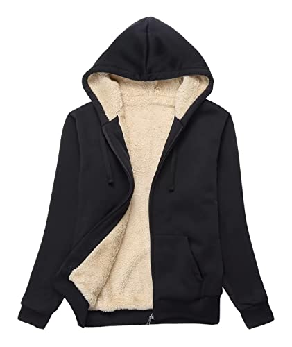 SwissWell Fleecejacke Damen Hoodie mit Kapuze Sweatjacke Warm Basic...