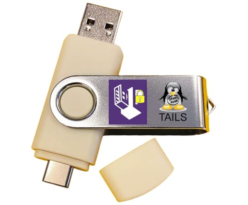 Linux Tails Persistent Bootable USB Flash Drive (32 GB) – Anonymous Internet Access & Encrypted Data Storage – Run Live Privacy-Focused Operating System for PC