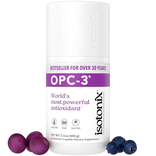 Isotonix OPC-3 Antioxidant Supplement - Pycnogenol Grape Seed Extracts Bilberry Red Wine & Pine Bark Extracts - for Heart & Circulatory Support - Isotonic Vegan Gluten Free - 30 Servings