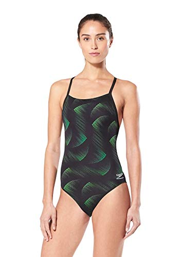 Speedo Women's Swimsuit One Piece Endurance+ Flyback Printed Adult Team Colors