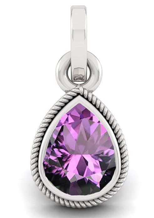 kushmiwal gems 11.00 Ratti 10.50 Carat Certified Amethyst Stone Silver Pendant For Men and Women-picture-40