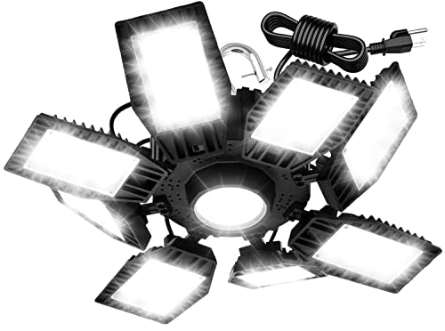 250W LED High Bay Light for Barn/Shop/Garage, 6500K 25,000lm(Eqv. to 800W HPS/WH) High Bay LED Shop Lights with US Plug Bay Lighting LED Shop Light for Garage Warehouse Workshop Factory