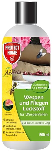 Natria Wespen und Fliegen Lockstoff, anwendungsfertige Köder-Flüssigkeit für Fliegen- und Wespenfallen, 500 ml