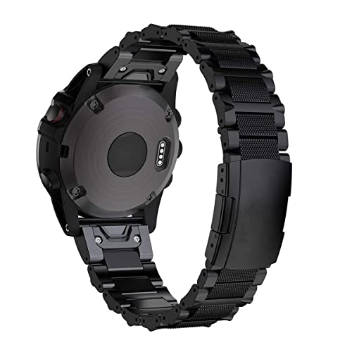 HQEUZ 26 mm Titanium Bracelet Compatible with Garmin Fenix 6X/5X Adjustable Metal Quick Fit Strap for 6X Pro/Fenix Sapphire/Fenix 5X Plus/Fenix 3/Fenix 3HR - Image 3