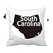 Południowa mapa kontur Ameryka USA kot poduszka dekoracyjna kwadratowa poszewka