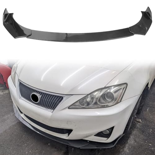 HYPER GLORY Universal Front Bumper Lip Carbon Fiber Hydro Dip A Style PP - Polypropylene Front Lower Chin Spoiler Protector for Most SUV Sedan Coupe 3 Pieces