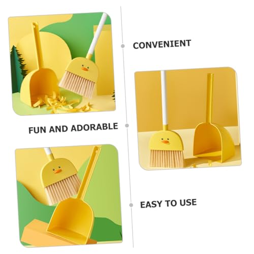 VALICLUD Mini Besen und Kehrschaufel Set Spielerisches Hausarbeits Tool mit Niedlichem Enten Motiv Leichtes für Mädchen Ab Jahren Fördert Sauberkeit und Verantwortungsbewusstsein – Bild 4