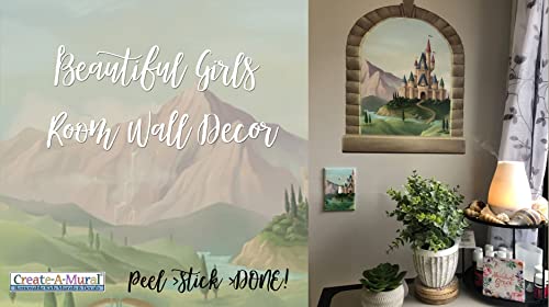 Create-A-Mural WDP-CSWD2 Romantic Fairy Tale Princess Castle Window Girl Room Decor Sticker Decorations thumb #5