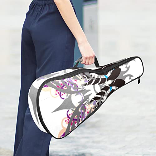 JRHEJTHH Durable Ukulele Bag Water Resistent Ukulele Case with Adjustable Shoulders for 21 23 24 inch Thick Padding Personalized Butterfly Pattern - Les Beatles, Paul McCartney, John Lennon, RIngo Starr, George Harrison JRHEJTHH Durable Ukulele Bag Water Resistent Ukulele Case with Adjustable Shoulders for 21 23 24 inch Thick Padding Personalized Butterfly Pattern – Image 7
