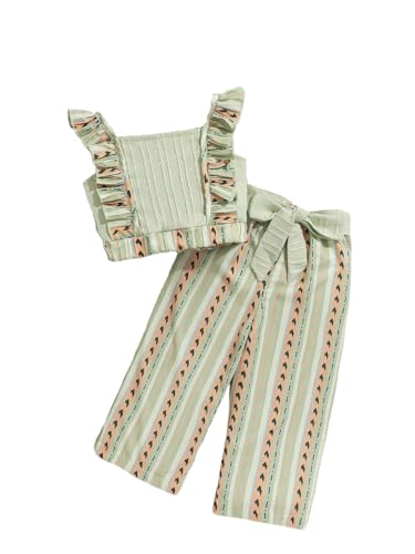 Image of Tagas Girl Summer Casual Top Puff Sleeve and Printed Long Pants 2pcs Outfit || Two-Piece Set FOR GIRLS ||Girls Clothing Set||(GTP-70)