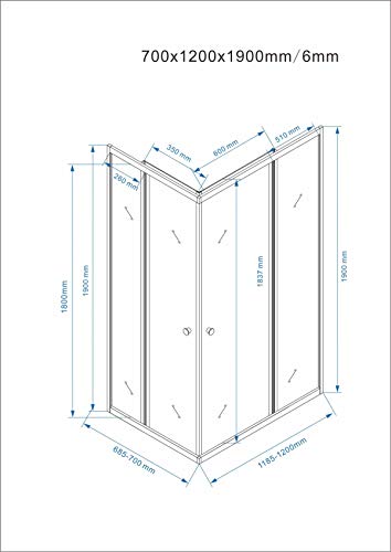 Yellowshop - Box Doccia Angolare 70 80 90 100 120