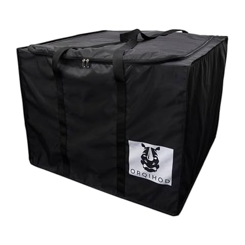 Orqihod Patio Cushion Storage Bag with Zipper and Handles Waterproof Outdoor Furniture Seat Cushion Bags Square, Black, 32 x32 x24IN Cover