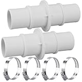 Pool Hose Adapter Connector, 1-1/4' or 1-1/2' Plastic Coupling for Swimming Pool Vacuum, Cleaner, and Filter Pump Hoses