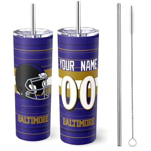 Image of Baltimore Tumbler 20oz Travel Mug Custom Name and Number Gifts