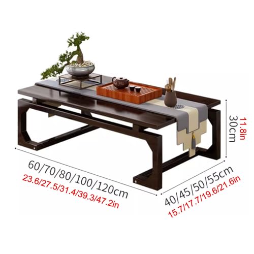Table basse en bambou pour s'asseoir au sol confortablement