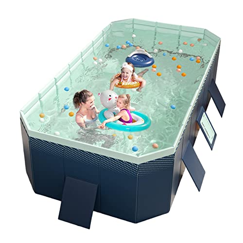Kids Pool | Large Folding Pools for Pets without Inflatables, Thickened Portable Bath Pool for Puppies, Dogs, Cats and Kids