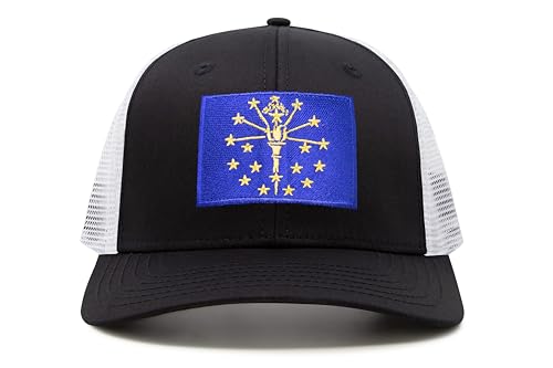 Image of International Tie State Hat for Men and Women, Adjustable Snapback Trucker Baseball Cap with Embroidered Patch