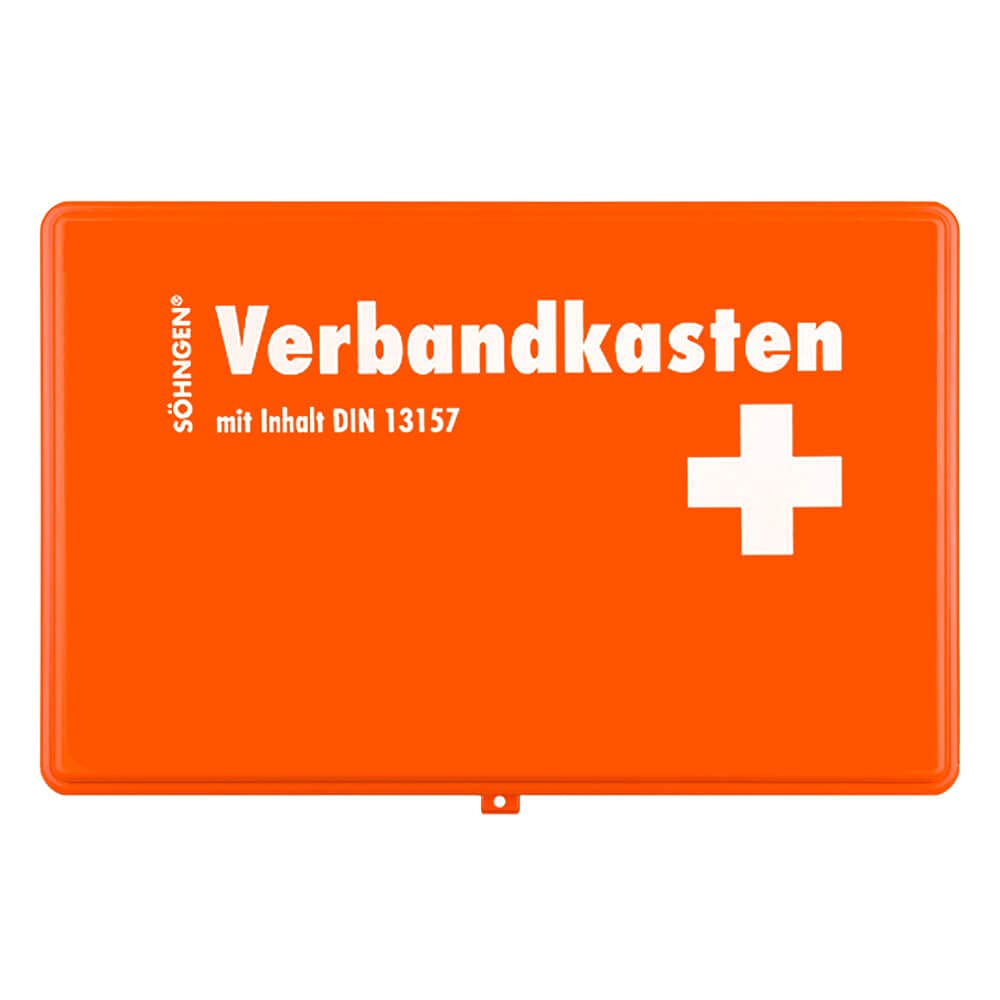 SÖHNGEN BIGPACK 10 x Verbandkasten Kiel, orange, DIN 13157 aus Kunststoff, Art.-Nr. 3003045 | Verbandskasten | Notfallkoffer | Erste Hilfe Kasten