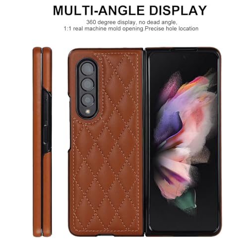 Coque Samsung Galaxy Z Fold 3 protection magnétique intégrale et housse en cuir marron - 6