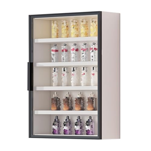 Display Cabinets, Multi-Tier Curio Storage Shelving with Glass Doors, Figures Dolls Model Wooden Display Case, Collectibles Organizers Rack, Home Playroom Showcase(White,40x