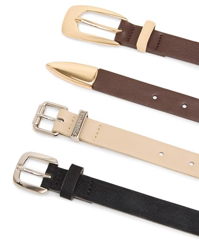 Steve Madden 3 Pack Women Belts For Jeans Dresses Pants Ladies Waist Belt2