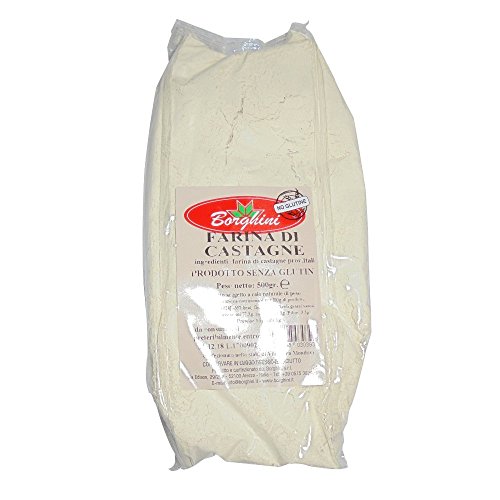 500 g de harina de castaño sin gluten italiana Chestnut Flour Castaña Provención Italia