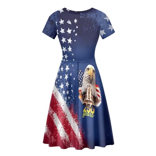 Image of AFPANQZ Womens Casual Summer Lightweight Vintage Dress Short Sleeve Midi Dress Knee-Long Luxury Formal Dress