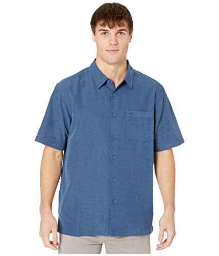 Quiksilver Men's Centinela 4 Button Up Comfort Fit Pocket Collared Shirt, Midnight Navy Centinella, X-Large