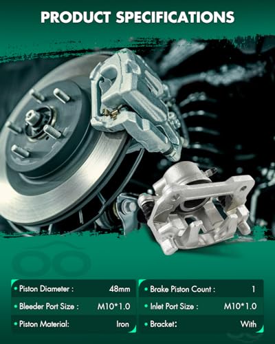 Image of SCITOO 19B1213 Front Left Disc Brake Caliper w /Bracket Fit For Asuna For Sunrunner 1992-1993,For Suzuki For Sidekick 1989-1998,For Suzuki For X-90 1996-1998, Single Piston