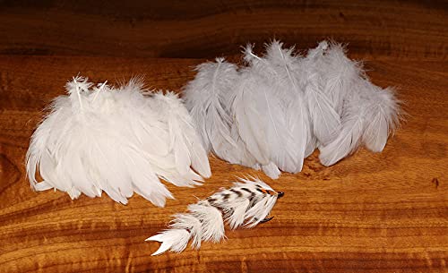 Hareline Feather Mini Gamechanger Schlappen (White)