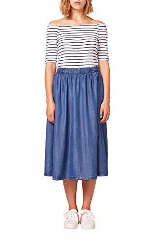 Preisvergleich Produktbild edc by ESPRIT Damen 058CC1E022 Kleid, Mehrfarbig (White 100), Small