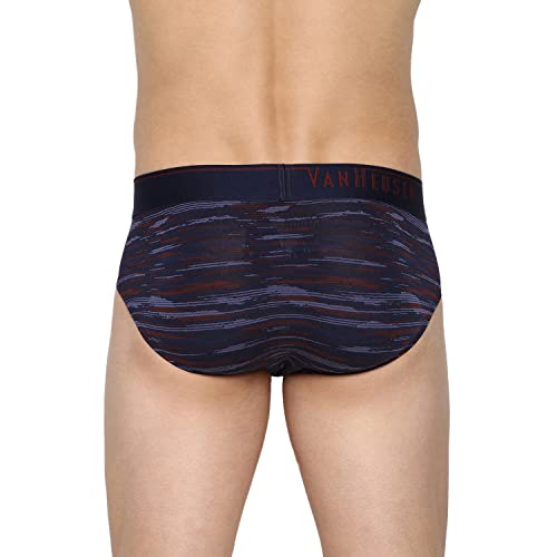 Image of Van Heusen Men Regular Fit 4 Way Stretch Body Defining Fit Allover Print Briefs - Available in Pack of 1 & 2