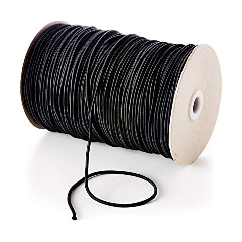 Black Round Elastic 1.5mm Wide x 5 Metres Dressmaking Sewing Hat Craft Mask Cover