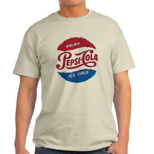 CafePress Pepsi Logo Doodle Light T Shirt Men's Traditional Fit Light Casual T Shirt Natural
