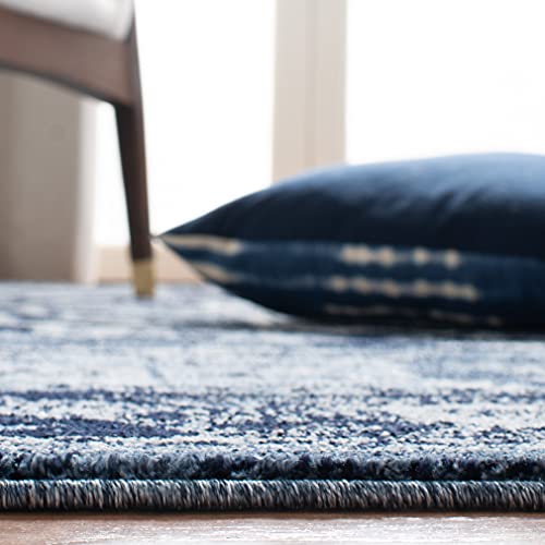 Tapete SAFAVIEH 5'3" x 7'6" Oriental Azul Marina miniatura 4