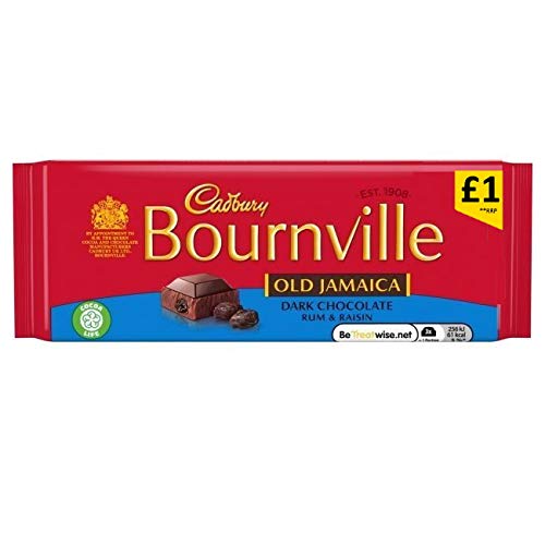 Cadbury £1 Priced Marked Single Chocolate Bar 100G (Bourneville Old Jamaica)