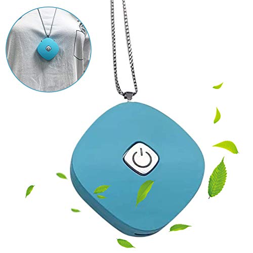 ISENPENK Purificador de Aire de Collar portátil, purificador de Cuello Colgante Personal, generador de Iones Negativos de Carga USB portátil para niños Adultos