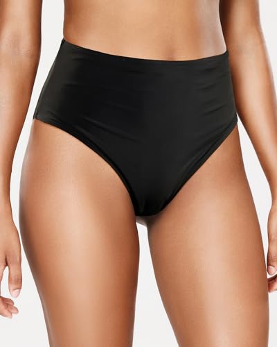 Tempt Me Womens High Cut High Waisted Bikini Bottoms Tummy Control Bathing Suit Bottoms Swim Bottom Swimsuit Bottom4