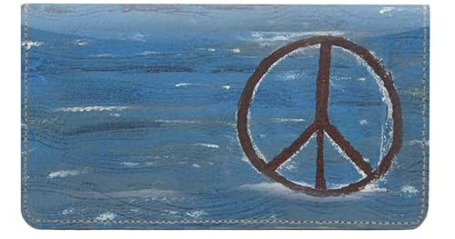 123 Cheap Checks Peace All Around Designer Checkbook Cover, with Credit Card Slots and Pen Loop