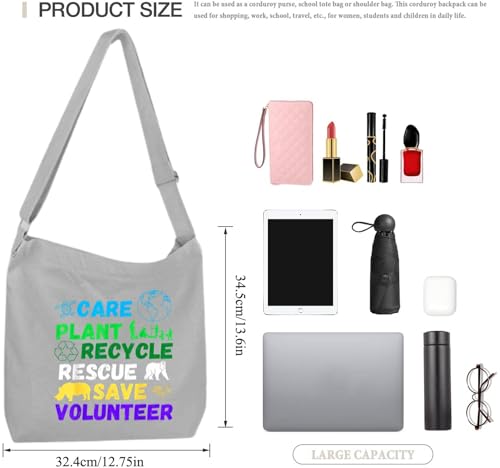 Image of Lify Women's Retro Large Size Canvas Shoulder Bag Hobo Crossbody Handbag Casual Tote - 1 Piece