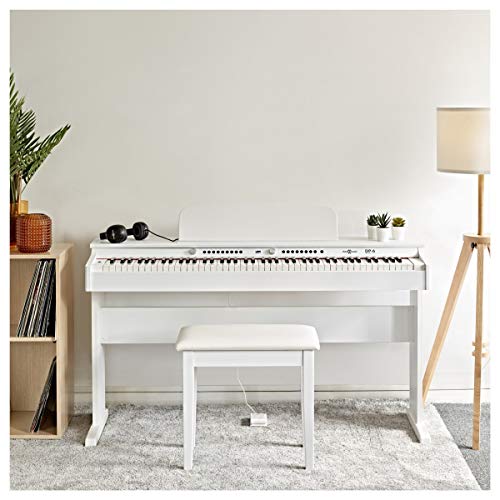 Pack avec Piano Numérique DP-6 et Tabouret par Gear4music Blanc - Les Beatles, Paul McCartney, John Lennon, RIngo Starr, George Harrison Pack avec Piano Numérique DP-6 et Tabouret par Gear4music Blanc – Image 3