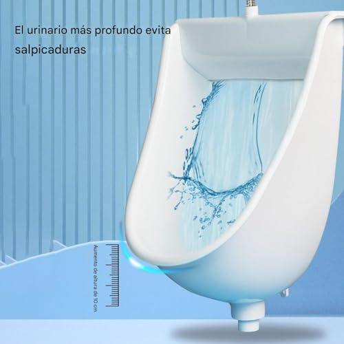 Urinario para hombres con descarga automática y separador de privacidad 4