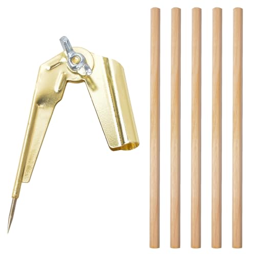 Compas de Mesure avec 5 Crayon, Compas Menuisier de Précision avec Porte-crayon, Boussole de Travail du Bois et Métal pour Géométrie, Dessin Technique,...