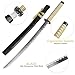 3pc Japanese Samurai Sword Set, Blunt-Edged Carbon Steel Blades for Martial Arts Training, Decoration or Gift