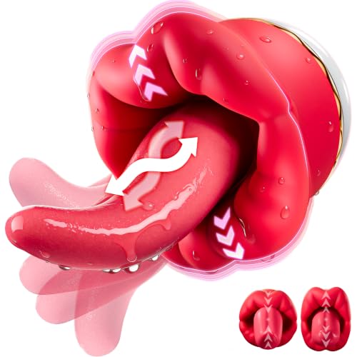 Vibrator Adult Sex Toys for Women - SVSHLJK Rose Toy Sex Swing Tongue Vibrator Rose Sex Toy with 10 Lip Vibration Tongue Swing Modes Adult Toys Clit Nipple Anal Vibrators Female Couples Sex Toys