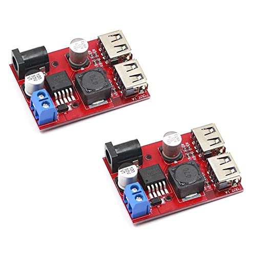 Rakstore 2�� LM2596 LM2596S �f���A��USB DC-DC 9V 12V 24V 36V����5V 3A �X�e�b�v�_�E���o�b�N�R���o�[�^�[ �{�[�h �J�[�`���[�W���[ �\�[���[�d�����W���[��