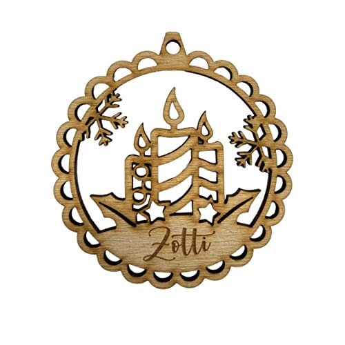 Christbaumanhänger Weihnachtsbaumschmuck aus Holz | Personalisiert...