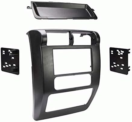 Double Din Install Car Stereo Dash Kit for a Aftermarket Radio Fits 2003-2006 Jeep Wrangler Trim Bezel is Painted Black
