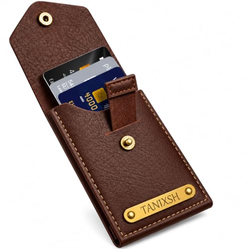 Image of Personalized Slim Wallet for Men, Card & Cash Holder (Brown)