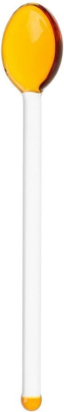 Coffee Scoops Tableware Home Kitchen Colorful Tea Spoons Glass Coffee Scoops Long Handle(Amber)